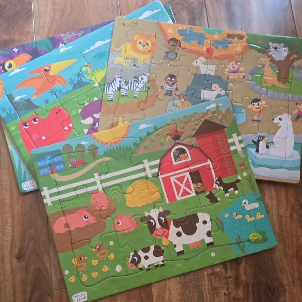 Colorful Animal Adventure Puzzle Set for Kids